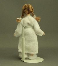(image for) Girl Wearing White Bunny Slippers by Cindy's Dolls