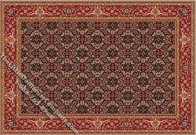 (image for) Dollhouse Scale Model Rectangular Traditional Rug