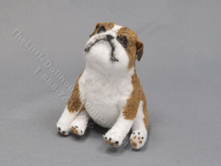 (image for) Miniature Bulldog Dog by Marie W. Evans - Brown