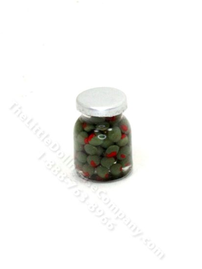 (image for) Miniature Jar of Olives for Dollhouses