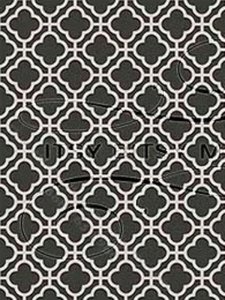 (image for) Black Rose Hill Trellis Pattern Wallpaper for Dollhouses