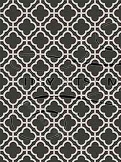 (image for) Black Rose Hill Trellis Pattern Wallpaper for Dollhouses