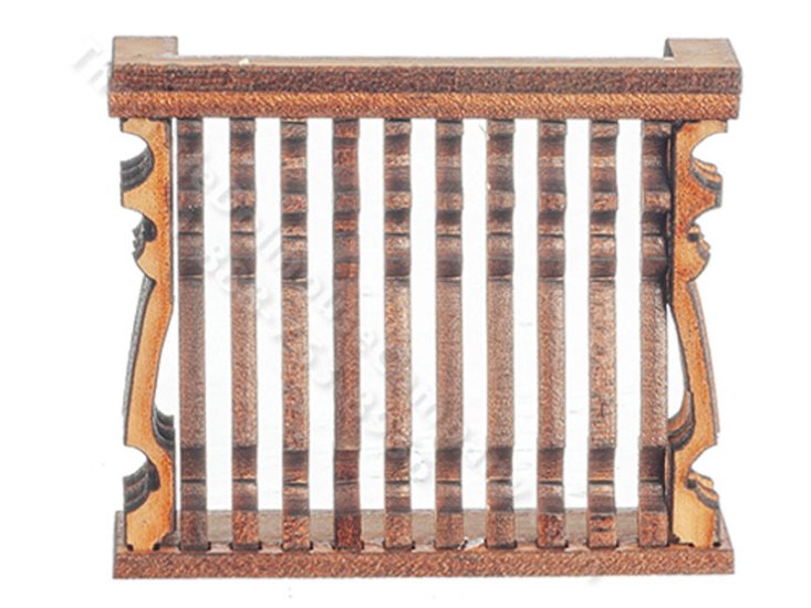 (image for) Miniature Square Balcony with F-Curve for Dollhouses