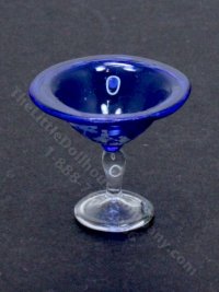 (image for) Miniature Blue Candy Dish w/ Pastoral Scene by Gerd Felka