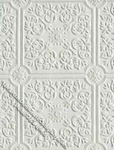(image for) Dollhouse Scale Model Embossed Ceiling Paper