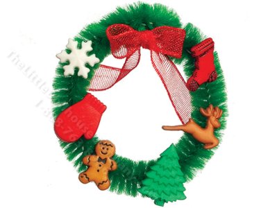 (image for) Miniature Christmas Wreath for Dollhouses