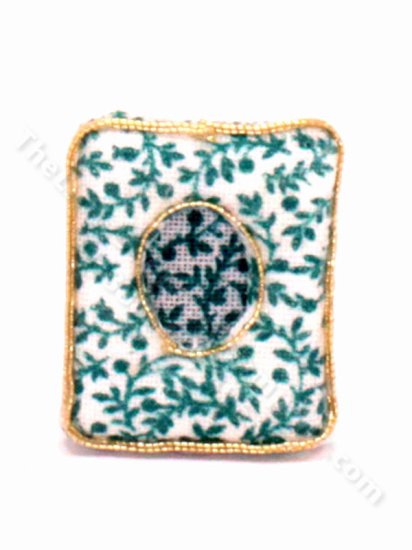 (image for) Miniature Gold Trimmed Upholstered Picture Frame