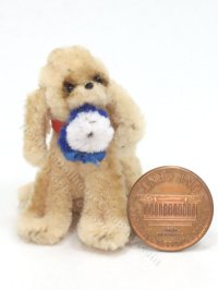 (image for) Miniature Dog with a Slipper by Sue Wilkes of Shoebutton Bears
