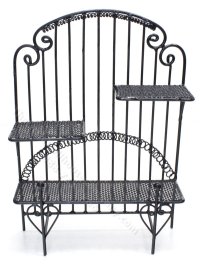 (image for) Miniature Medium Black Wire Staggered 3-Shelf Unit