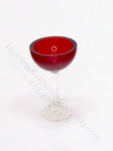 (image for) Miniature Red Coupe Glass by Gerd Felka
