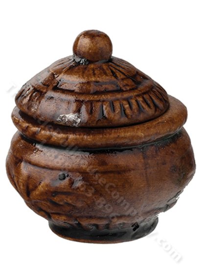 (image for) Miniature Aged Glazed Cache Pot for Dollhouses