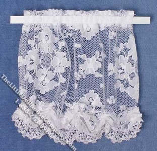 (image for) Miniature White Lace Curtain for Dollhouses