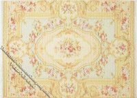 (image for) Dollhouse Scale Model Rectangular Yellow & Green Rug