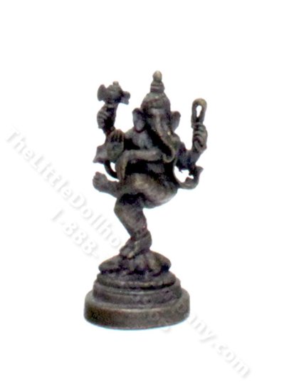 (image for) Miniature Oil-Rubbed Bronze Dancing Ganesha Figurine