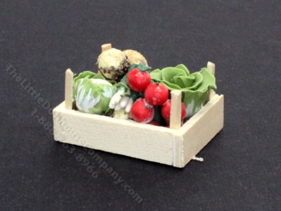 (image for) Miniature Crate of Vegetables for Dollhouses