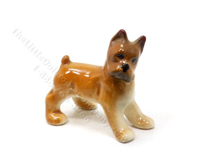 (image for) Miniature Porcelain Boxer Dog for Dollhouses