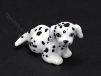(image for) Miniature Porcelain Dalmatian Dog Figurine for Dollhouses