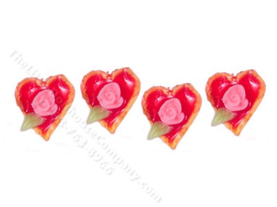 (image for) Miniature Valentine's Heart Cookies for Dollhouses