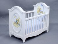 (image for) Miniature White Crib Dressed in Blue