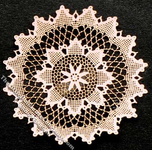 (image for) Miniature Pink Laser Cut Star Doily for Dollhouses