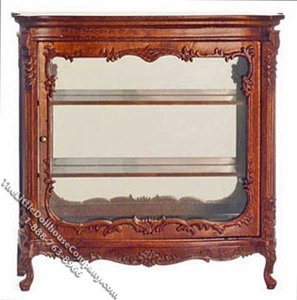 (image for) Miniature Walnut Hutch for Dollhouses