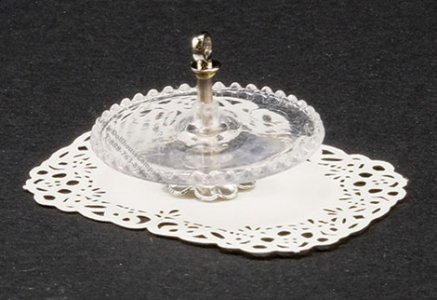 (image for) Miniature Clear Tidbit Server For Dollhouses