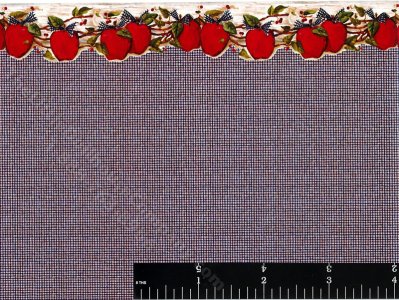 (image for) Dollhouse Scale Model Wallpaper Blue Plaid and Apple Pattern