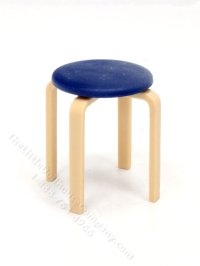 (image for) Miniature Modern Blue Stool for Dollhouses