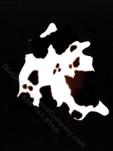 (image for) Miniature White and Brown Cow Hide Rug for Dollhouses