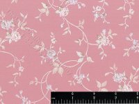 (image for) Floral Vine on Pink Miniature Wallpaper for Dollhouses
