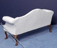 (image for) Miniature Three Piece White Sofa & Chair Set for Dollhouses