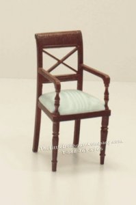 (image for) Miniature Mahogany Armchair For Dollhouses