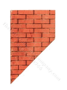 (image for) Dollhouse Scale Model Red Brick Roof-Top Chimney