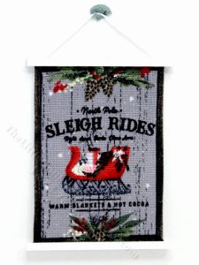 (image for) Miniature 'Sleigh Rides' Wall Hanging