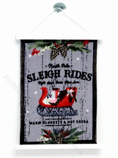 (image for) Miniature 'Sleigh Rides' Wall Hanging