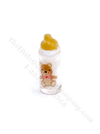 (image for) Miniature Baby Bottle with Teddy Bear Design