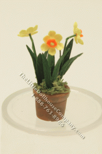 (image for) Dollhouse Miniature Yellow Daffodil