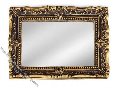 (image for) Miniature Rectangular Frame Mirror for Dollhouses