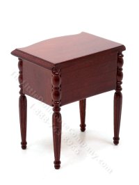 (image for) Vintage Miniature Two-Drawer Nightstand for Dollhouses