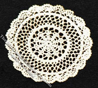 (image for) Miniature Round Laser Cut Doily for Dollhouses