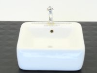 (image for) Miniature White Square Ceramic Sink