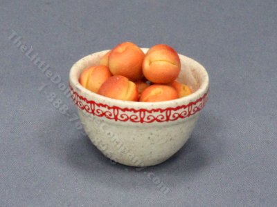 (image for) Miniature Bowl of Peaches for Dollhouses