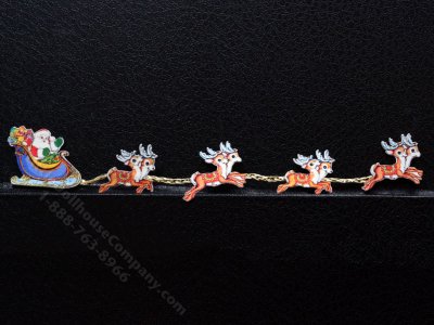 (image for) Miniature Santa's Sleigh Banner for Dollhouses