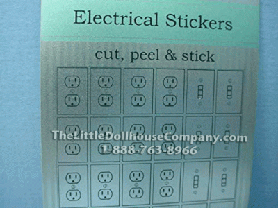 (image for) Dollhouse Miniature Electrical Chrome Outlets and Light Switches