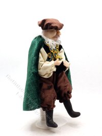 (image for) Miniature Handcrafted Vintage Tudor Man in Velvet by Detta's Darling Dolls