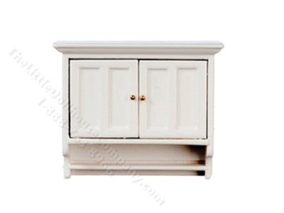 (image for) Miniature White Upper Cabinet For Dollhouses