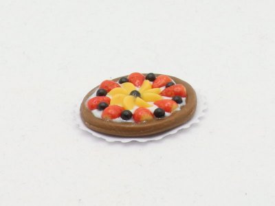 (image for) Miniature Smooth Chocolate Strawberry & Nectarine Tart