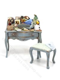 (image for) Miniature Desk and Chair by Twylla Charles for Dollhouses