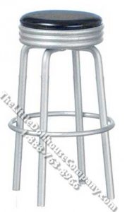 (image for) Miniature 1950's Black Stool for Dollhouses