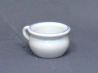 (image for) Miniature White Porcelain Chamber Pot for Dollhouses